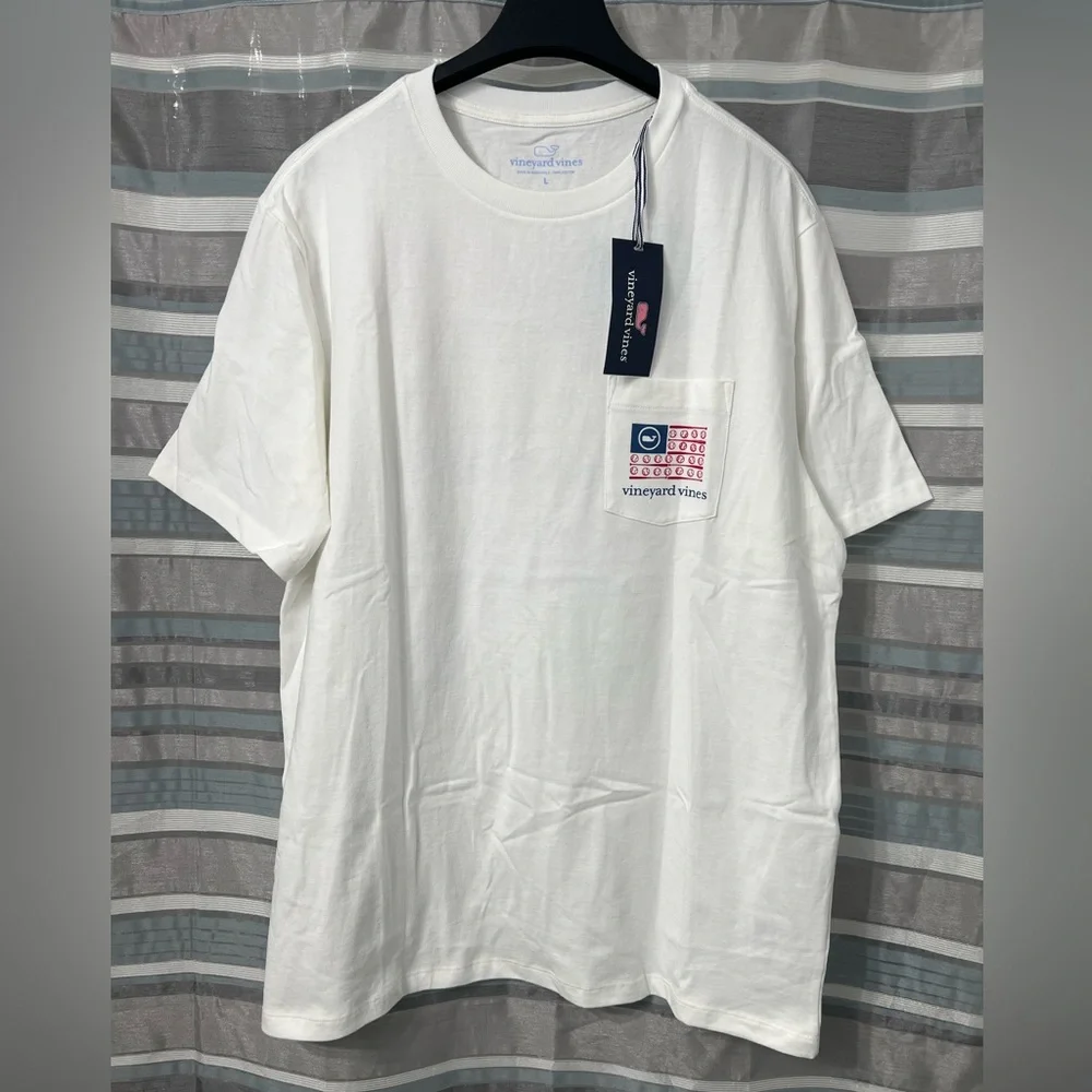 Vineyard Vines Baseball Flag Pocket Tee - Picture 2 of 11